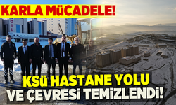 Ksü Hastane çevresi ve yolları kardan temizlendi!