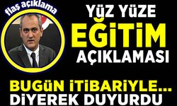 Milli Eğitim Bakanı Mahmut Özer'den yüz yüze eğitim açıklaması