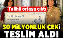 Talihli ortaya çıktı! 30 Milyonluk çeki teslim aldı!