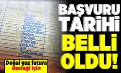 Başvuru tarihi belli oldu!  Doğalgaz fatura desteği için!