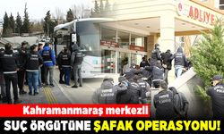 Kahramanmaraş merkezli suç örgütüne şafak operasyonu!