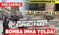 Kahramanmaraş'ta bir kuyumcu önünde şüpheli paket! Bomba imha yolda!