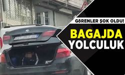 Korkutan yolculuk! 8 yaşındaki çocuğu otomobilin bagajında taşıdılar