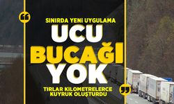 Sınır Kapısı'nda kilometrelerce TIR kuyruğu oluştu
