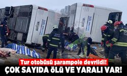 Tur otobüsü şarampole devrildi! Çok sayıda ölü ve yaralı var!