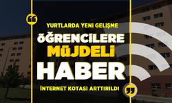 Yurtlardaki ücretsiz internet kotası iki katına çıkarıldı