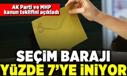 AK Parti ve MHP kanun teklifini açıkladı! Seçim barajı yüzde 7'ye iniyor!