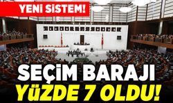 Yeni sistem! Seçim barajı yüzde 7 oldu!
