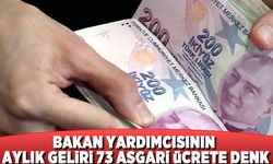 Bakan yardımcısının aylık geliri 73 asgari ücrete denk