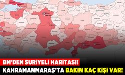 BM'den suriyeli haritası! kahramanmaraş'ta bakın kaç kişi var!