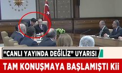 Cumhurbaşkanı Erdoğan konuşmaya başlamıştı ki canlı yayın uyarısı geldi!