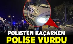 Kahramanmaraş’ta polisten kaçan araç ekip otosuna çarptı
