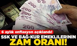 6 aylık enflasyon açıklandı! SSK ve Bağ-Kur emeklilerinin zam oranı!