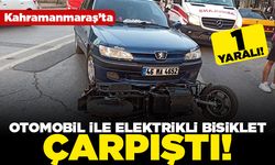 Kahramanmaraş'ta otomobil ile elektrikli motosiklet çarpıştı! 1 yaralı!