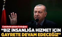 Cumhurbaşkanı Erdoğan: "Biz insanlığa hizmet için gayrete devam edeceğiz"
