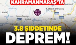Kahramanmaraş'ta 3.8 şiddetinde deprem!
