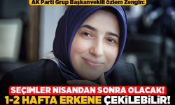 AK Parti Grup Başkanvekili Özlem Zengin: Seçimler nisandan sonra olacak! 1-2 hafta erkene çekilebilir!