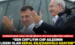 Cumhurbaşkanı adayı olacağı gündem olan İmamoğlun'dan açıklama: "Ben CHP'liyim CHP ailesinin lideri olan Kemal Kılıçdaroğlu adaydır"