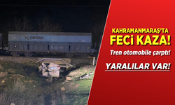 Türkoğlu’nda hemzemin geçitte tren otomobile çarptı: 2 yaralı