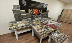 Kahramanmaraş’ta kaçak sigaralar polis engeline takıldı