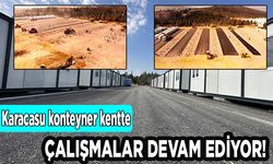 Karacasu konteyner kentte çalışmalar devam ediyor