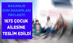 Depremden etkilenen 1673 çocuk ailesine teslim edildi