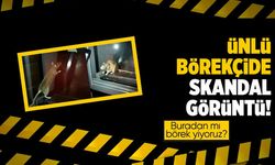 İstanbul Sirkeci'de Levent Börek dükkanında fare skandalı!