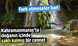 Buz gibi suyun etkisi: Kahramanmaraşlılar bu şelalede ruhlarını serinletti