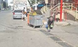 Pazarcık'ta yaşlı kadının çevre bilinci: Çöpleri süpürerek temizledi