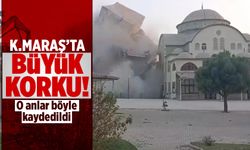 Kahramanmaraş'ta ağır hasarlı bina camiye zarar verdi