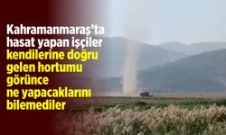 Kahramanmaraş'ta Hortum Tehlikesi: Hasat Yapan İşçiler Panikledi