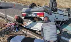 Kahramanmaraş'ta feci kaza! Lastik patladı, araç takla attı