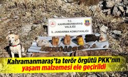 Kahramanmaraş'ta terör örgütü PKK’nın yaşam malzemesi ele geçirildi