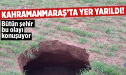 Kahramanmaraş'ta tedirgin eden görüntü! Tarlanın ortasında obruk oluştu