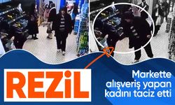 Kırklareli'de skandal olay! Markette alışveriş yapan kadını önce taciz etti ardından elini kolunu sallayarak uzaklaştı