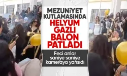 Gaziantep'te mezuniyet kutlamasında helyum gazlı balon patladı
