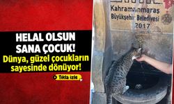 Helal olsun sana çocuk! Kahramanmaraş'ta yürekleri ısıtan görüntüler