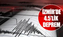 İzmir’de 4,5 büyüklüğünde deprem oldu
