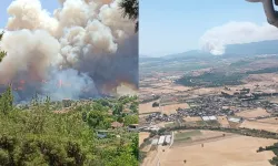 İzmir Menderes Orman Yangınında Havadan ve Karadan Müdahale Devam Ediyor