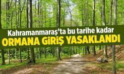 Kahramanmaraş'ta bu tarihe kadar ormana giriş yasaklandı