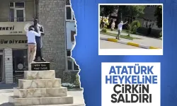 Elazığ'da Atatürk heykeline taşlı saldırı