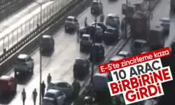 İstanbul'da feci kaza! 10 araç birbirine girdi, çok sayıda yaralı var