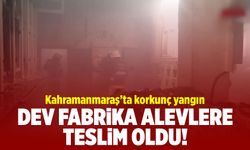 Kahramanmaraş'ta fabrika alev alev yandı