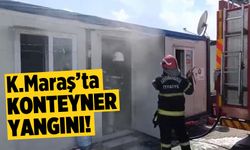 Kahramanmaraş'ta konteyner yangını