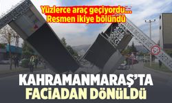 Kahramanmaraş'ta yüzlerce aracın geçtiği yolda faciadan dönüldü