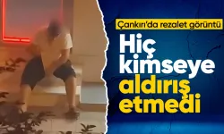 Çankırı'da iğrenç görüntü! Sokak ortasında pes dedirten görüntüler