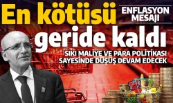 Bakan Şimşek'ten enflasyon mesajı: En kötüsü geride kaldı