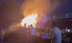 Düğün gecesi kâbusu yaşadılar! Havai fişekler parka isabet etti