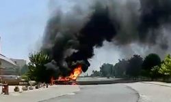 Kahramanmaraş'ta panik anları: Otomobil bir anda alev topuna döndü!