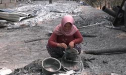 Deprem sonrası bu kez yangın vurdu: Kahramanmaraşlı kadının her şeyi kül oldu